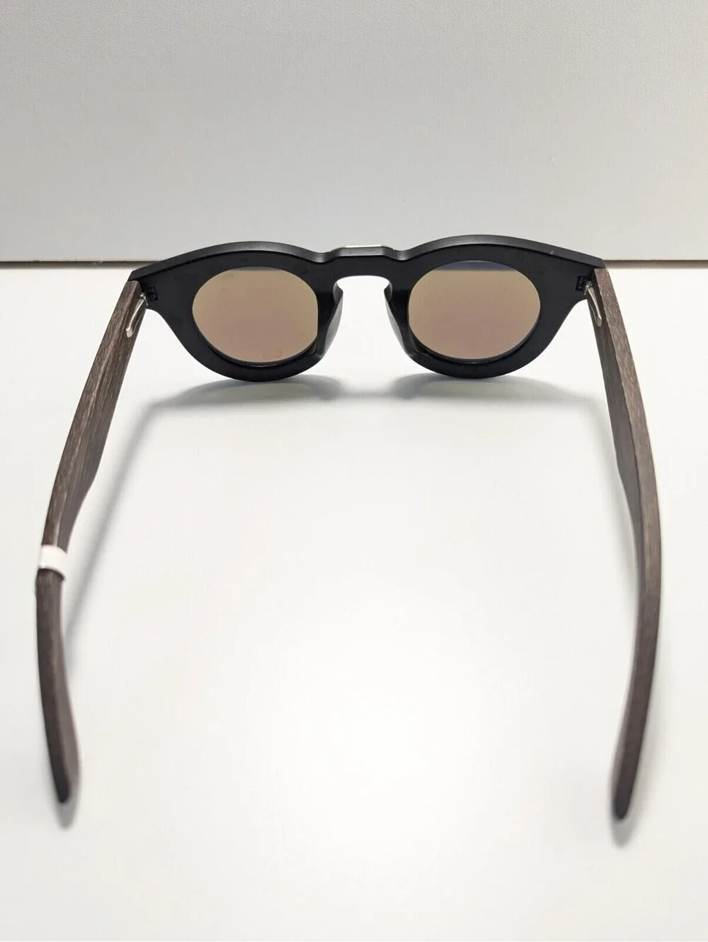 OK4U Sunglasses Chucky Square Frames Black And Brown Frames Golden Accents